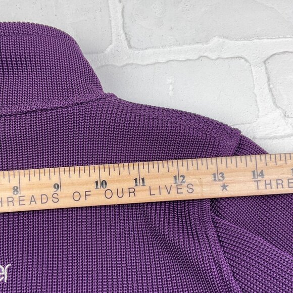 Spyder Jacket Women XSmall Purple Full Zip Heavy Knit Racing Moto Classic - Picture 11 of 13